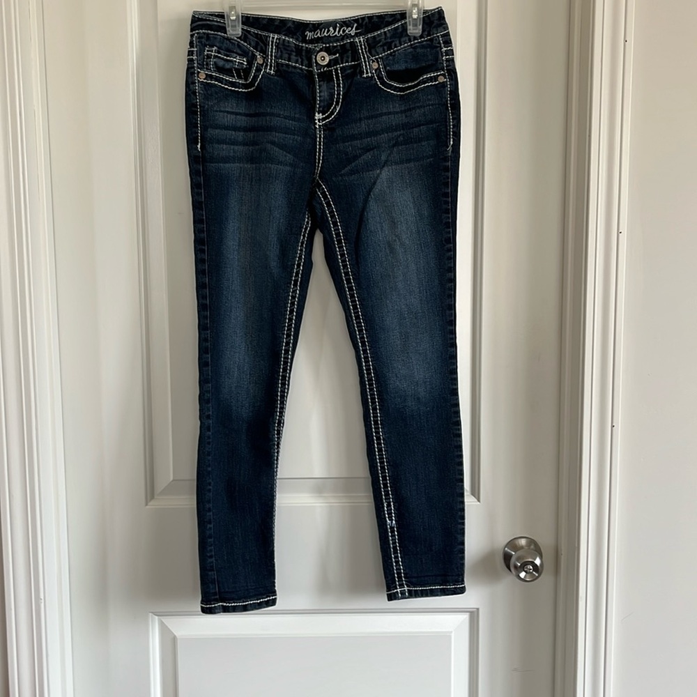Maurices dark denim skinny jeans size 8